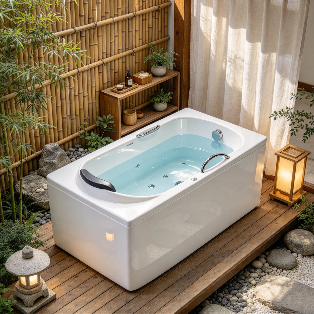 Modern Acrylic Jacuzzi Massage Bathtub | Space-Saving Corner & Freestanding Rectangular Options
