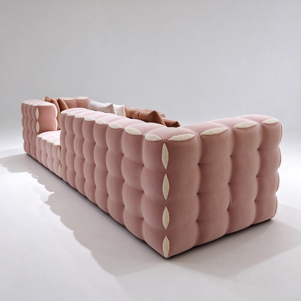 Artistic Cookie Modular Sofa | 3D Square Stacked Cloud Couch with High Elasticity