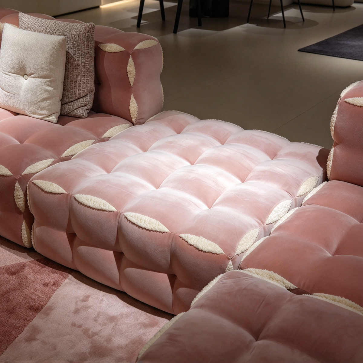 Artistic Cookie Modular Sofa | 3D Square Stacked Cloud Couch with High Elasticity