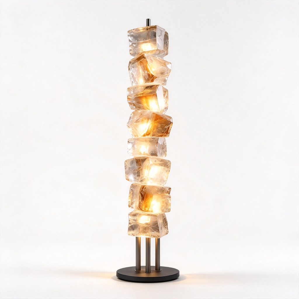 Customizable Artisan Floor Lamps | Sculptural, Vintage Pleated & Lotus Designs