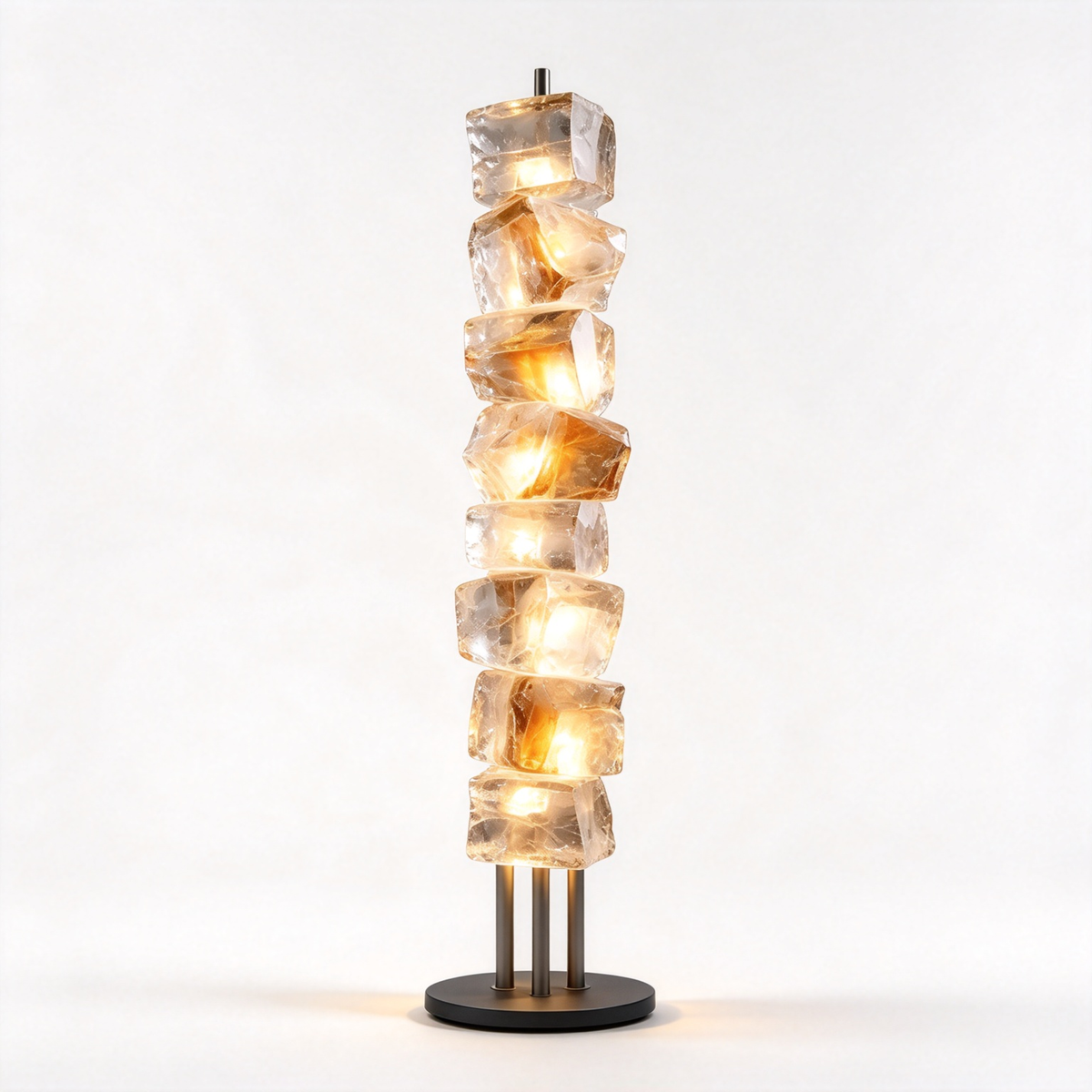 Customizable Artisan Floor Lamps | Sculptural, Vintage Pleated & Lotus Designs