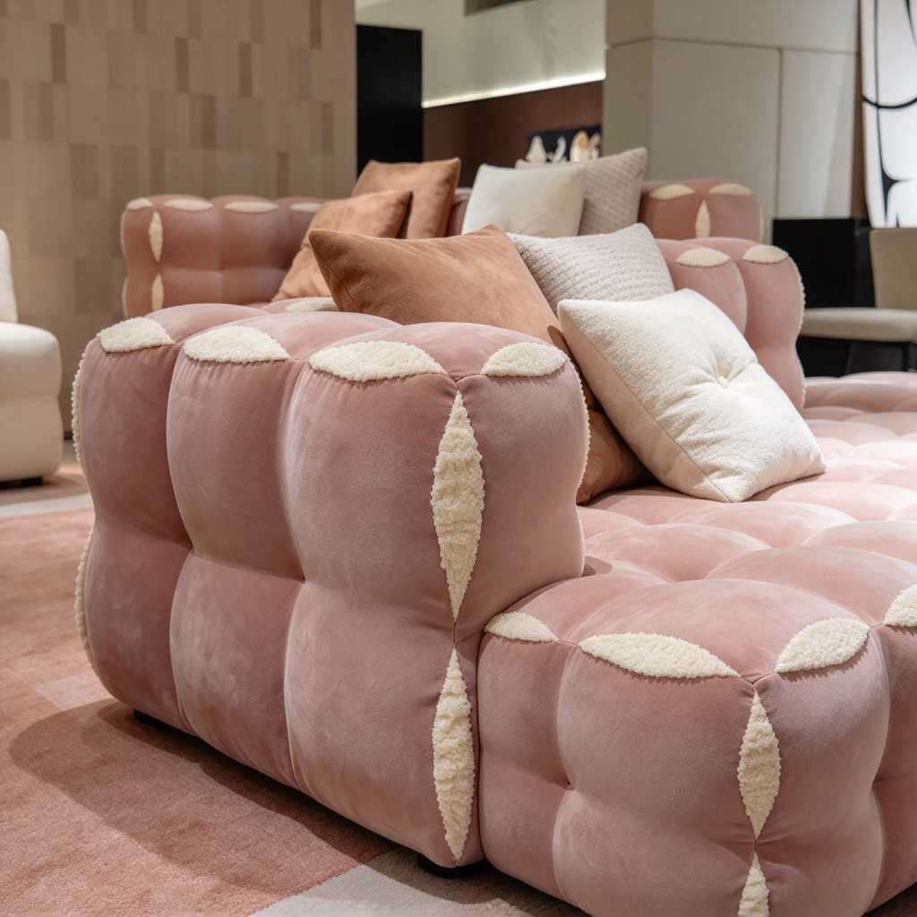 Artistic Cookie Modular Sofa | 3D Square Stacked Cloud Couch with High Elasticity
