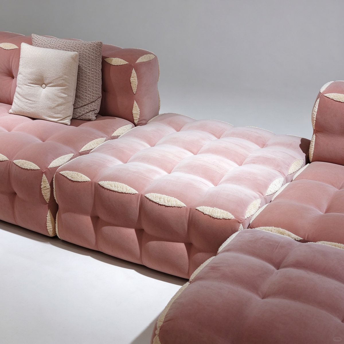 Artistic Cookie Modular Sofa | 3D Square Stacked Cloud Couch with High Elasticity