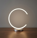 Minimalist Halo C-Shaped LED Table Lamp for Modern Bedroom & Home Office