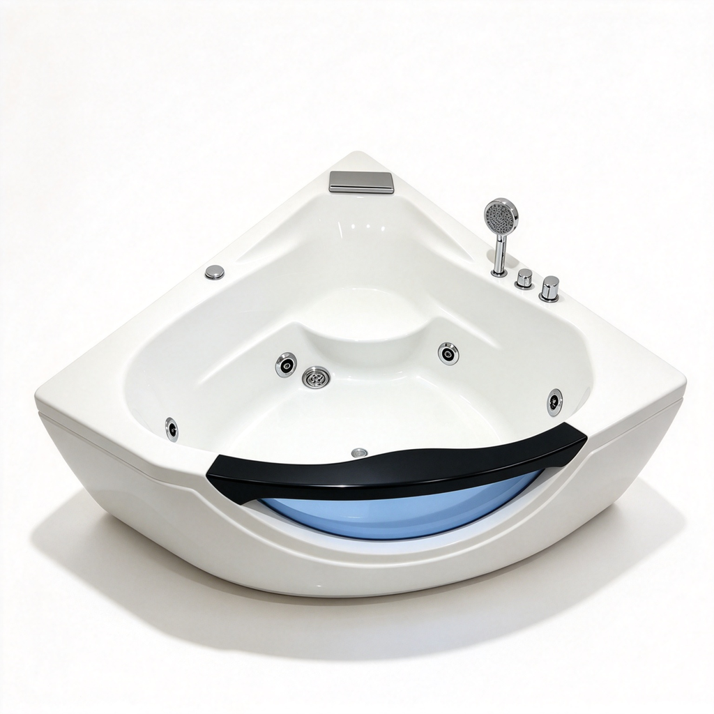 Modern Acrylic Jacuzzi Massage Bathtub | Space-Saving Corner & Freestanding Rectangular Options