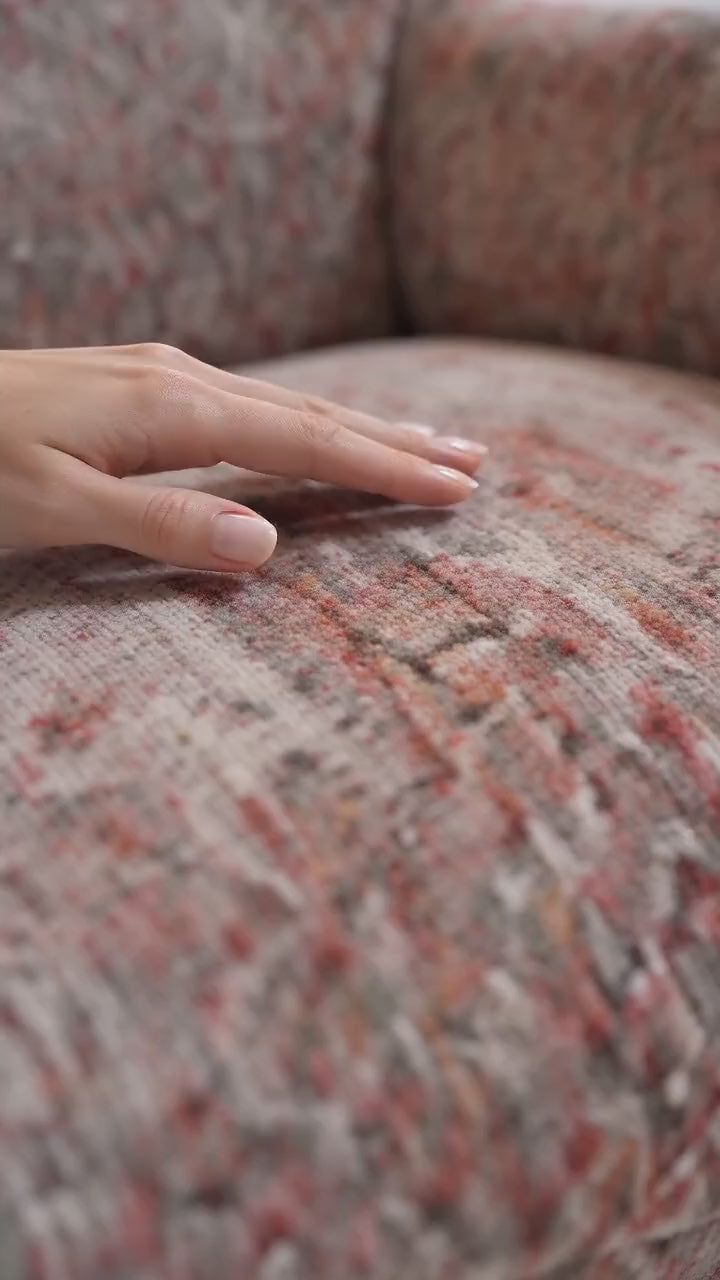 Textured Bouclé Accent Chair | Modern Retro Lounge Chair for Living Room & Bedroom