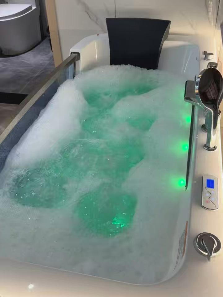 Modern Acrylic Jacuzzi Massage Bathtub | Space-Saving Corner & Freestanding Rectangular Options